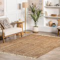 nuLOOM Raleigh Farmhouse Jute Tasseled Area Rug, 6x9, Natural