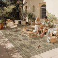 HUGEAR 8x10 Jute Outdoor Indoor Rug Washable Linen Textured Weave High Traffic Stain Resistant Non Slip Durable Carpet for Livingroom Patio Deck Balcony Courtyard (Animal, 8' x 10')
