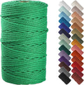 NOANTA Emerald Macrame Cord 4mm x 109yards, Colored Macrame Rope, Cotton Cord Macrame Yarn, Colorful Cotton Craft Cord for Wall Hanging, Plant Hangers, Crafts, Knitting