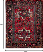 SAFAVIEH Vintage Hamadan Collection Area Rug - 10'6" x 14', Red & Multi, Traditional Persian Design, Non-Shedding & Easy to Clean, Ideal for Living Room, Bedroom, Dining Space (VTH211A)