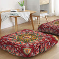 Mandala Meditation Cushion, Boho Meditation Mat, Meditation Pillows for Sitting on Floor, Cushions for Sitting in Home and Outdoor, Square Floor Pillow Cushion Seating for Yoga Accessories 22'' X 22''