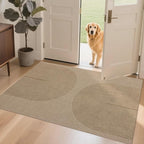 Easy Jute Rug 3x5: Indoor Outdoor Natural Boho Area Rugs for Living Room Patio Washable - Farmhouse Neutral Contemporary Carpet Mat for Entryway Bedroom Kitchen Backyard Sunroom Non Slip