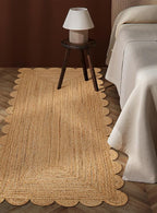 Hand Woven Jute Area Rug - 2.5' x 6' Feet - Rustic Beige Reversible Rectangular Rugs for Bedroom, Kitchen, Living Room - Vintage Natural Braided Entry Floor Décor Boho Jute Rug 30 X72 Inches