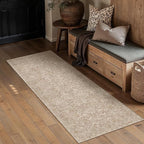 Brown 2x6 Runner Rug Hallway Washable Vintage Carpet Kitchen Long Small Indoor Non Slip Soft Low Pile Thin Stain Resistant Distressed Accent Throw Rug for Bedroom Laundry Office Living Room