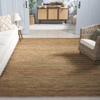 SAFAVIEH Area Rug 8x10 - Natural Fiber Couture Collection - Large - Green & Natural, Handmade Jute, Ideal for Living Room, Bedroom, Dining Space (NFC101Y)