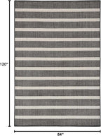 Nourison Home Positano Black Ivory 7' x 10' Area Rug - Easy Clean, Non Shedding, Bed Room, Living Room, Dining Room, Kitchen (7' x 10')
