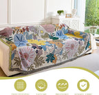 Boho Throw Blanket for Couch Cover, 100% Handwoven Cotton Southwestern Farmhouse Floral Decor Reversible Blanket, All Season Throw for Sofa Bed Tapestry Outdoor Camping Picnic. 91″×98″