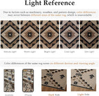 8x10 Easy Jute Outdoor Patio Rug Washable Brown Boho Floral Area Rug for Living Room Lightweight Non Slip No Sheding Carpet Balcony Farmhouse Bedroom Backyard Dining Room Deck