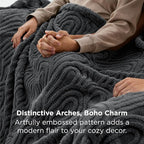 Bedsure GentleSoft Twin Blanket for Bed - Cozy Soft Blankets for Women, Cute Small Fleece Throws for Girls, Graduation Decorations Gift for Her Him School Dorm, Grey, 60x80 Inches