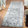 SAFAVIEH Vintage Hamadan Collection Runner Rug - 2'3" x 12', Grey & Ivory, Traditional Persian Design, Non-Shedding & Easy to Clean, Ideal for Hallway, Foyer, Entryway, Bedroom (VTH211G)