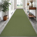 EARTHALL Runner Rug 3x18 Ft Washable Runners for Hallways Extra Long Woven Non Slip Entryway Runner Braided Kitchen Runner Indoor Outdoor Carpet Runners for Hotels, Officel, Stair, Green