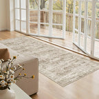 Runner Rug 3x6 Washable Non-Slip Kitchen Runner Rugs for Bathroom Laundry Room Brown Vintage Floor Carpet Runners for Hallway Entryway