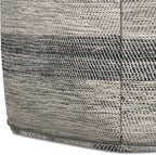 SIMPLIHOME Clay Square Pouf - 18 inch Wide Upholstered Cotton Ottoman in Grey Melange, Boho Footstool, Decorative Cube Pouf or Extra Seating for Living Room, Bedroom, or Kids Room, Assembled
