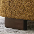30 Inch Round Storage Ottoman, Ottoman Coffee Table with Lift Off Lid, Boucle Modern Ottomans with Storage for Living Room, Bedroom, Apartments (Yellow)