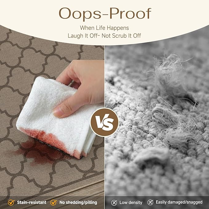 2x8 Geometric Figure Easy Jute Runner Rug Non Slip Hallway Kitchen Washable Outdoor Rug for Entryway Indoor Scalloped Black Long Indoor Outdoor Carpet for Bedside Entry Front Door Porch