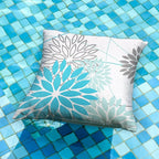 DFXSZ Outdoor Waterproof Summer Pillow Covers 18x18 Set of 2 Blue Floral Decorative Pillowcase for Patio Furniture 01S18
