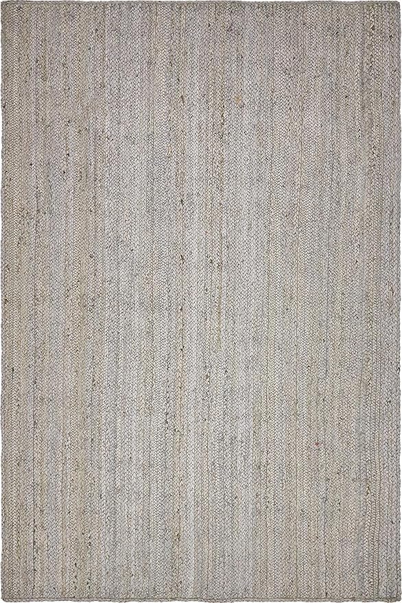 Unique Loom Braided Jute Collection Area Rug - Dhaka (4' 1" x 6' 1" Rectangle, Gray)