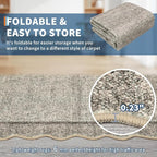 GarveeHome Scalloped Washable Runner Rug 2x8 Runner Modern Non Slip Kitchen Runner Distressed Low Pile Entryway Rug Soft Bathroom Rugs Stain Resistant Carpet for Bedroom Hallway Laundry 2'x8' Brown