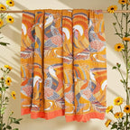 Boho Large Throw Blanket, 100% Organic Cotton Breathable Soft Bed Throw - Floral Bird Farmhouse Decor Blanket for Sofa Couch Chair Quilt and Gift. 91" x 98"- Colorful