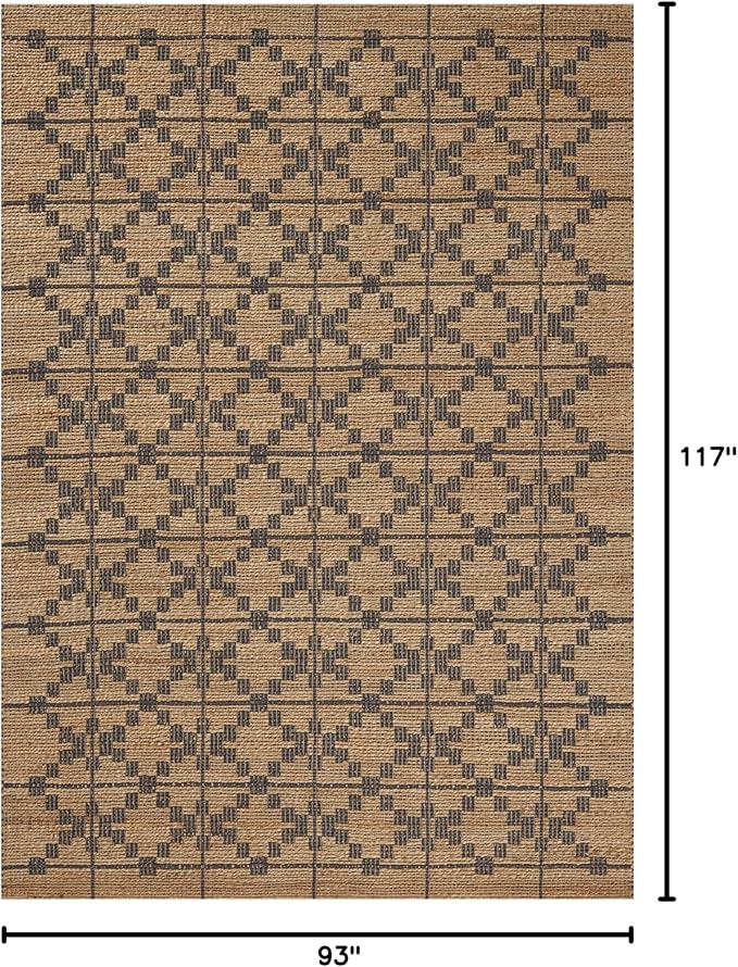 Loloi Chris Loves Julia Judy Collection JUD-05 Natural/Graphite 7'-9" x 9'-9" Area Rug
