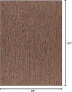 Washable Indoor Outdoor Rug Weather Resistant Carpet Modern Solid for Porch Deck Balcony Backyard Patio Rug 8x10 Gold Brown