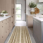 Dash and Albert Calder Stripe Kelp Handwoven Jute Rug, 9 X 12 Feet, Green Stripe Pattern