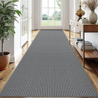 EARTHALL Runner Rug 3x14 Ft Washable Runners for Hallways Extra Long Woven Non Slip Entryway Runner Braided Kitchen Runner Indoor Outdoor Carpet Runners for Stair, Hall, Foyers, Dark Gray