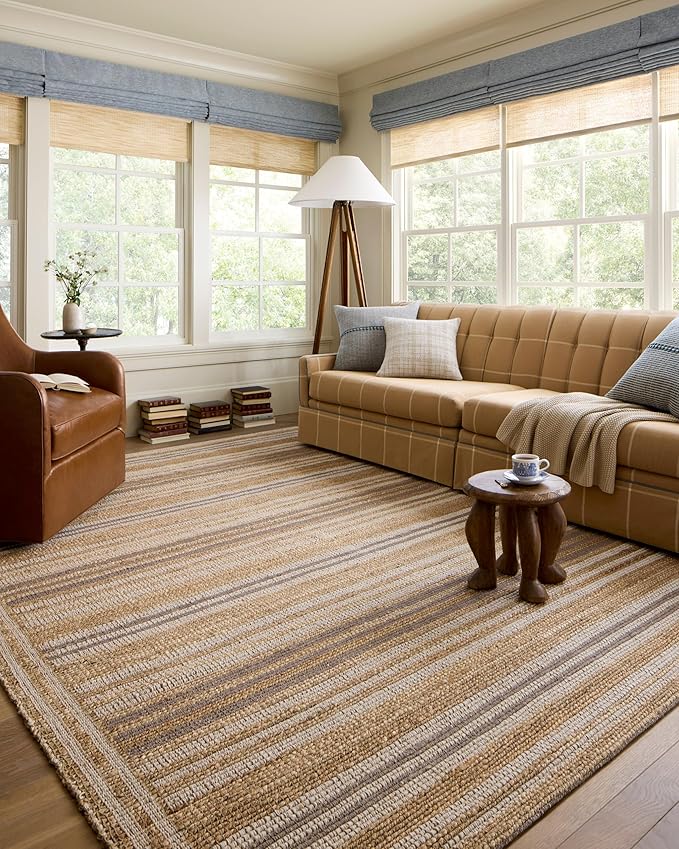 Loloi Chris Loves Julia Judy Collection JUD-03 Natural/Dove 7'-9" x 9'-9" Area Rug