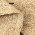 · REDEARTH · Round Area Rug - 5 Feet Braided Scalloped Abaca Embrace Natural Jute Rug- Artisan Made Boho Jute Patterned Rugs for Bedroom, Kitchen, Living Room, Farmhouse, Handmade Vintage Décor