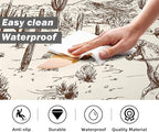 Western Kitchen Mat Rugs Set of 2 Aztec Anti Fatigue Non-Slip Kitchen mats for Floor Western Country Cactus Theme PVC Comfort Mat Floor Rugs Decor Office Front Door Sink 17.3x28+17.3X 47 inches