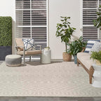 Nourison Home Positano Light Grey 9' x 12' Area Rug - Easy Clean, Non Shedding, Bed Room, Living Room, Dining Room, Kitchen (9' x 12')