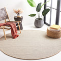 SAFAVIEH Area Rug 10' Round - Natural Fiber Collection - Marble & Linen Color, Sisal, Woven Design with Border (NF143B)