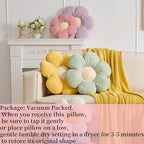 Flower Pillow, Yellow Throw Pillows Cute Daisy Decorative Pillow Cushion Seating Home Decorative for Bed, Sofa, Couch