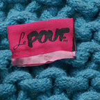 Moro Fabric Pouf, Aqua