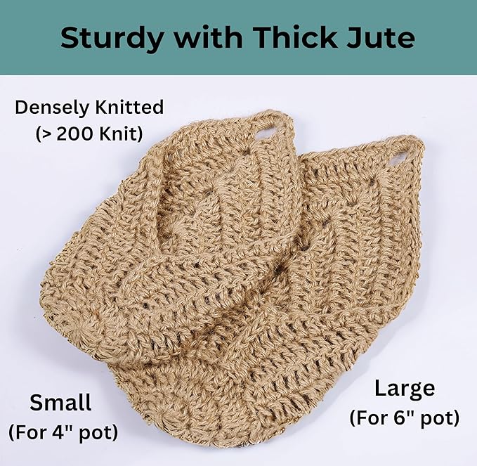 2 Pack 6 inch Macrame Wall Plant Hanger, Hanging Orchid Basket | Wall Plant Holder, Wall Planters for Indoor Plants (2 Pack, for up to 6 inch Pot)