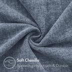 MIULEE Pack of 2 Couch Throw Pillow Covers 12x20 Inch Soft Dark Grey Blue Chenille Lumbar Pillow Covers for Sofa Living Room Solid Dyed Cases