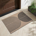 GarveeHome Modern Rainbow Easy Jute Entryway Rug 2x3 for Indoor Outdoor Front Door Mat Neutral Non Slip Non Shedding Washable Carpet Farmhouse Kitchen Mat