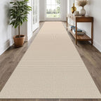 EARTHALL Runner Rug 3x20 Ft Washable Runners for Hallways Extra Long Woven Non Slip Entryway Runner Braided Kitchen Runner Indoor Outdoor Carpet Runners for Hotels, Officel, Stair, Beige/Khaki