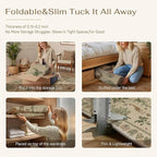 3x5 Easy Jute Outdoor Patio Rug Washable Brown Printed Entrance Area Rug for Living Room Lightweight Non Slip No Sheding Doormat Entryway Farmhouse Bedroom Backyard Kitchen Deck