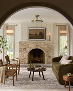 Loloi Magnolia Home by Joanna Gaines Pace Collection PAC-01 Natural/Stone 5'-3" x 5'-3" Round Area Rug