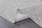 CAMILSON Easy Jute Rug 4x6, Indoor Outdoor Gray Color Farmhouse Area Rugs for Living Room Patio and Kitchen Rug, Solid Boho Woven Design, Easy-Cleaning, Washable Outside Carpet Alfombras (4 x 6)