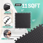 Yes4All EVA Interlocking Mats, Puzzle Floor Tiles, Foam Floor Padding with Border for Furniture, Home Space, Living Room, Garage 11 SQFT