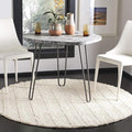 SAFAVIEH Natural Fiber Collection Area Rug - 8' Round, Bleach, Handmade Jute, Braided Woven Design, Ideal for Living Room, Bedroom (NF212D)
