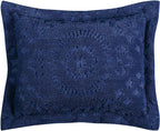Better Trends 3 Pieces Set Chenille Bedspread Full/Double Size 100% Cotton Chenille Bedding Lightweight Medallion Pattern Bedroom Decor Rio Collection