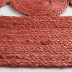 SAFAVIEH Area Rug 5' Round - Natural Fiber Collection - Rust, Handmade Jute, Boho Farmhouse Braided Design (NF364P)