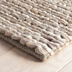 Dash & Albert Jute Handwoven Seaglass Rug, 2.5 X 8 Feet, Blue Solid Pattern