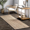 nuLOOM 2x6 Rigo Jute Hand Woven Area Rug, Natural, Solid Farmhouse Design, Natural Fiber, For Bedroom, Living Room, Dining Room, Hallway, Office, Kitchen, Entryway