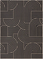 GarveeHome Rainbow Easy Jute Rug 4x6 Abstract Washable Non Slip Living Room Ultra-Thin Bedroom Rug, Non Skid Backing Non Shedding Accent Carpet for Dining Room Office