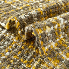 Multi-Color Gold Cable Woven Throw Blanket for Couch,50"X60" Boho Style Textured Blankets for Home Decor,Super Soft Warm Cozy Chunky Blanket with Decorative Tassels for Bed and Sofa