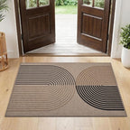 GarveeHome Rainbow Easy Jute Rug 2x3 Entryway Rug Indoor Outdoor Front Door Mat Neutral Non Slip Non Shedding Washable Farmhouse Kitchen Mat